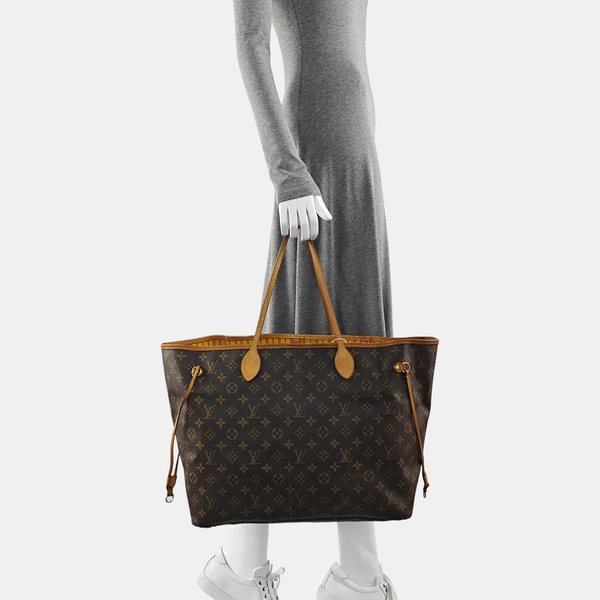 NEVERFULL GM Monogram Coated Canvas Brown