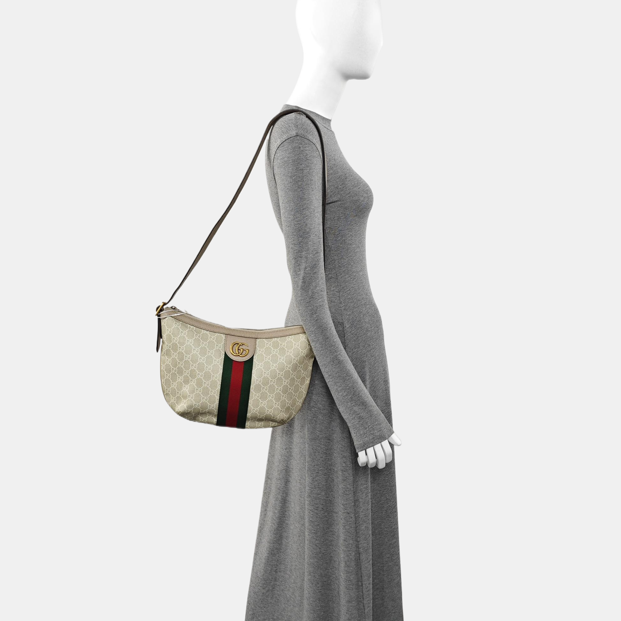 Authenticated pre-owned  Ophidia Small Monogram Coated Canvas Beige - Shoulder Bag at Looply