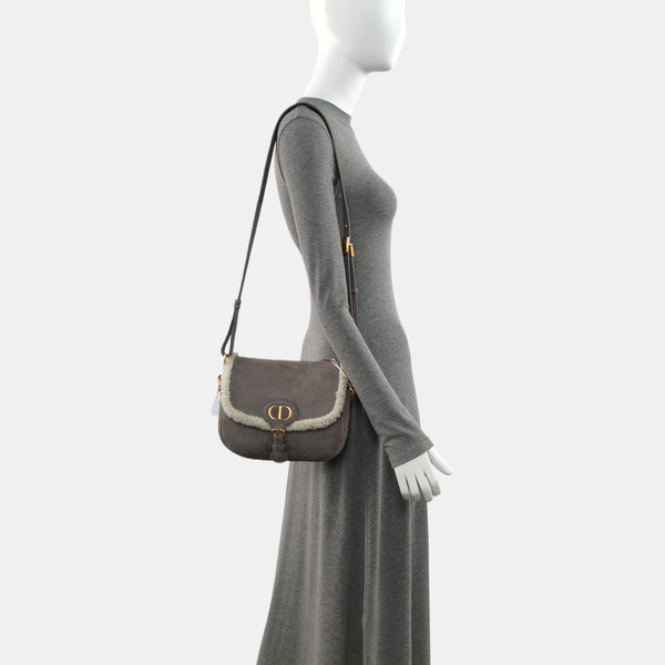 Authenticated pre-owned  Bobby Medium Sheepskin Gray - Shoulder Bag at Looply
