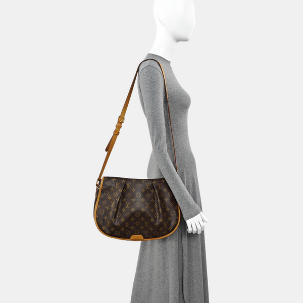 MENILMONTANT MM Monogram Coated Canvas Brown