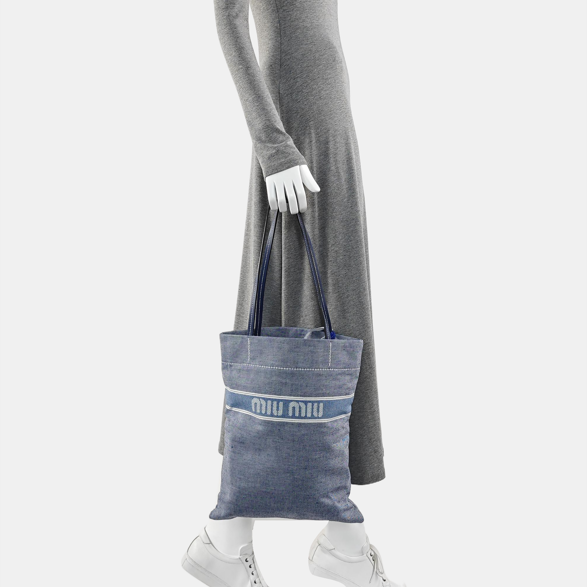 Fabric Shoulder Bag Blue