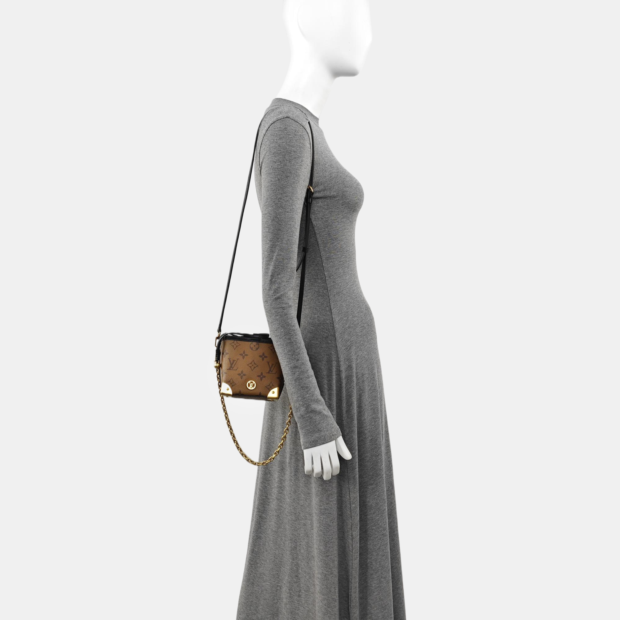 NOÉ PURSE LV CHARMS Monogram Coated Canvas Brown