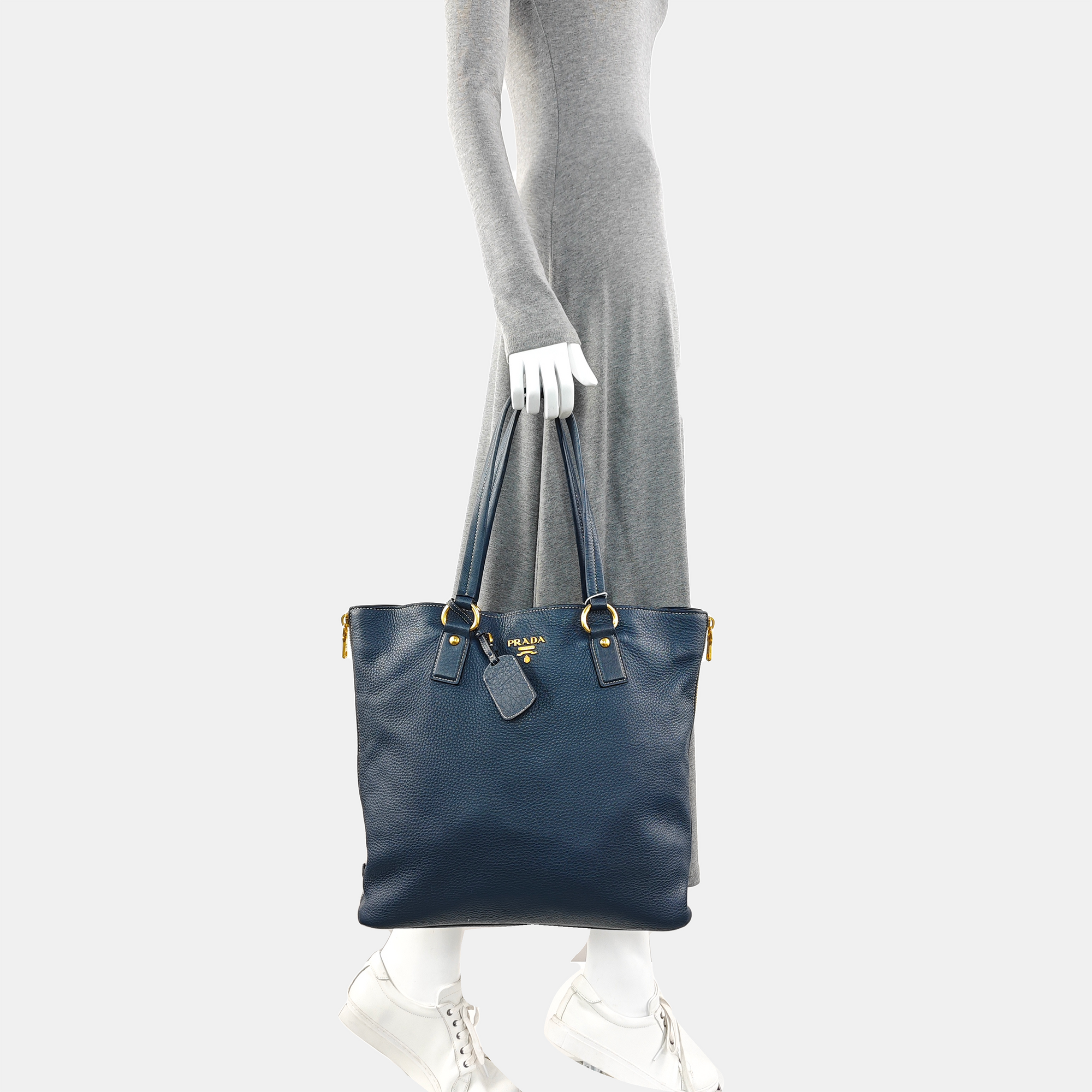 Calfskin Tote Bag Blue