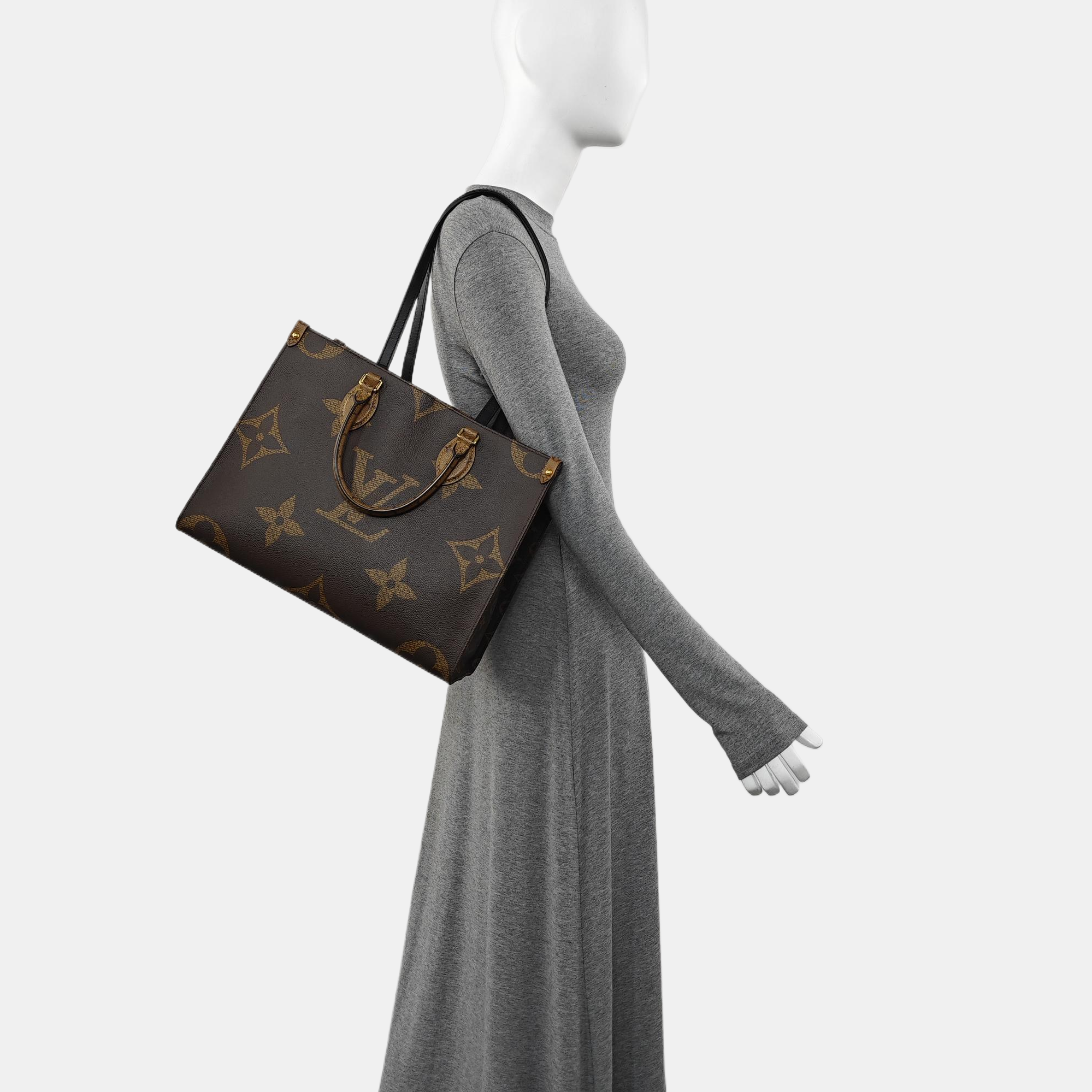 ONTHEGO MM Monogram Coated Canvas Brown