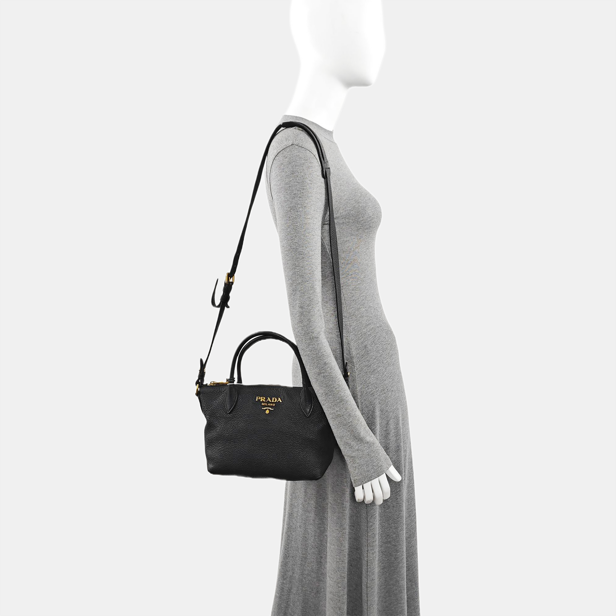 Calfskin Tote Bag Large Black