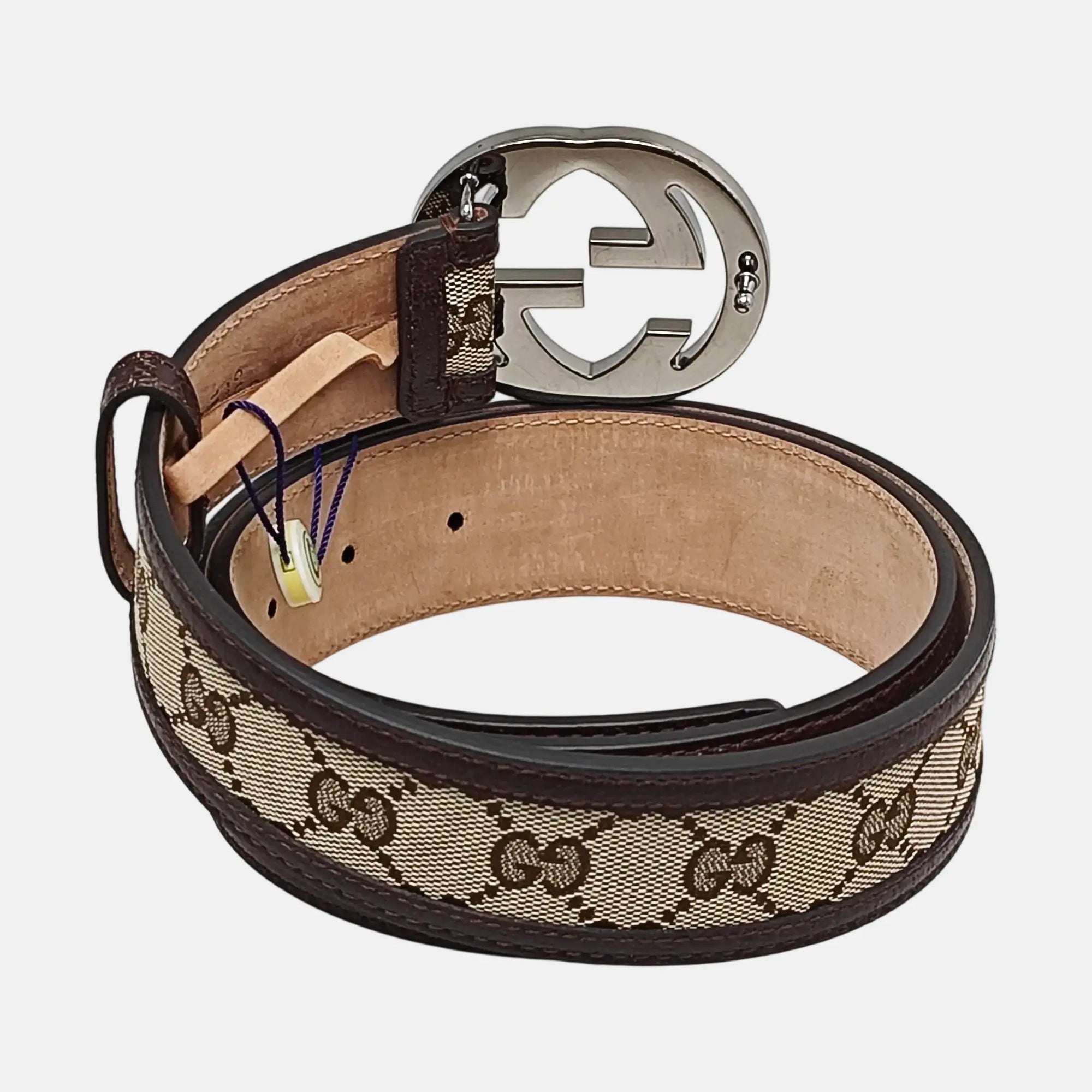 Coated Canvas Belt Beige