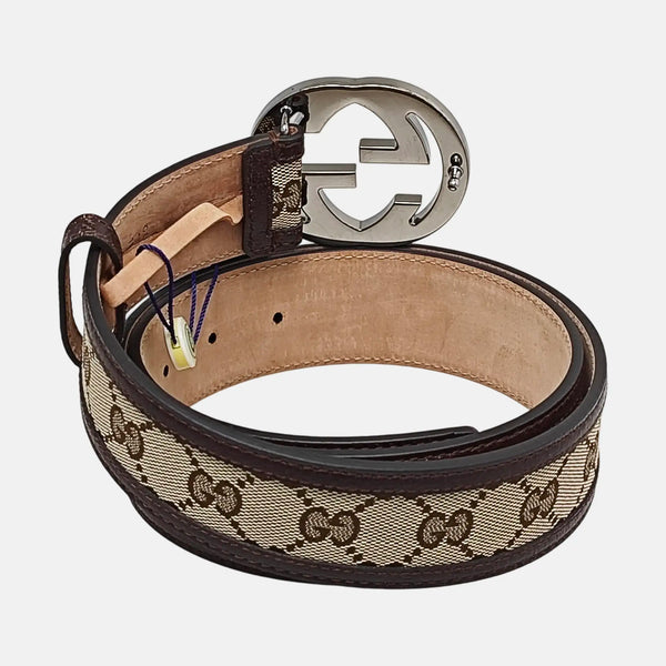 Coated Canvas Belt Beige