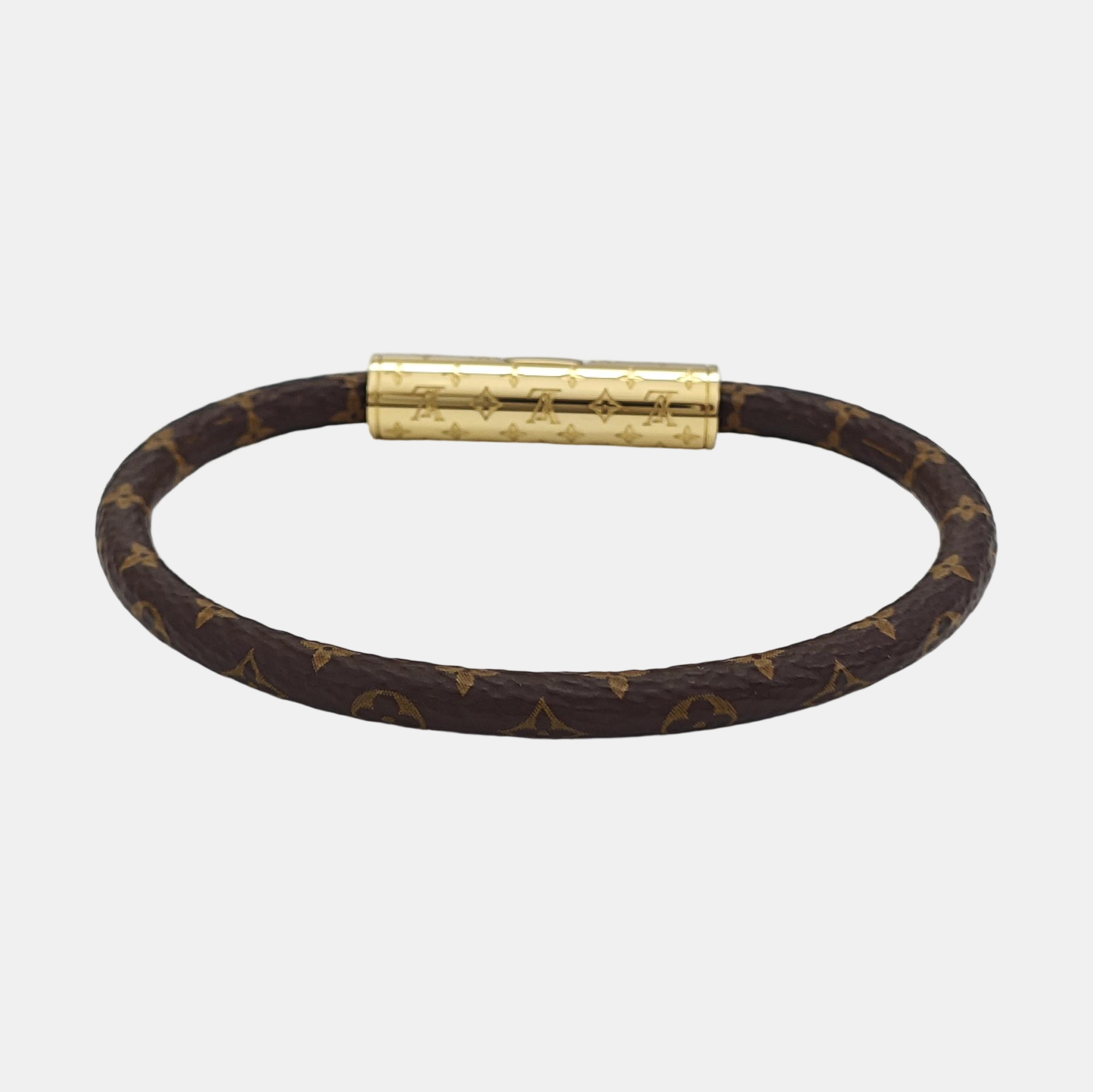 CONFIDENTIEL Coated Canvas Brown Bangle