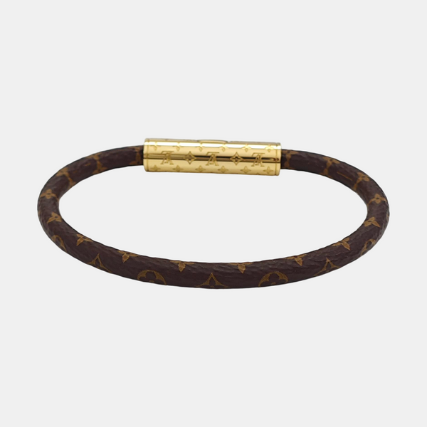 CONFIDENTIEL Coated Canvas Brown Bangle