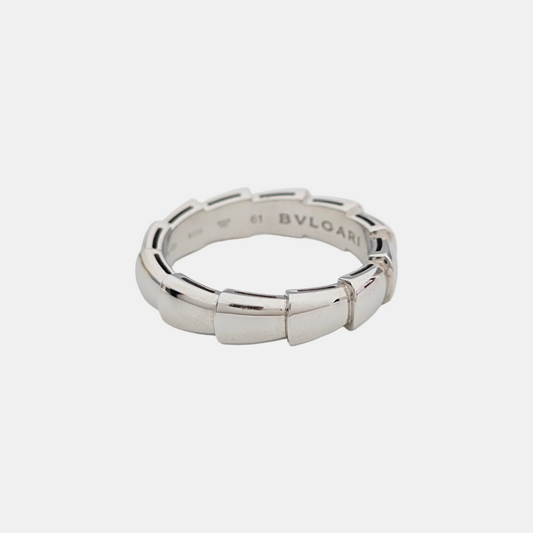 SERPENTI 18k White Gold Silver Ring EU 61