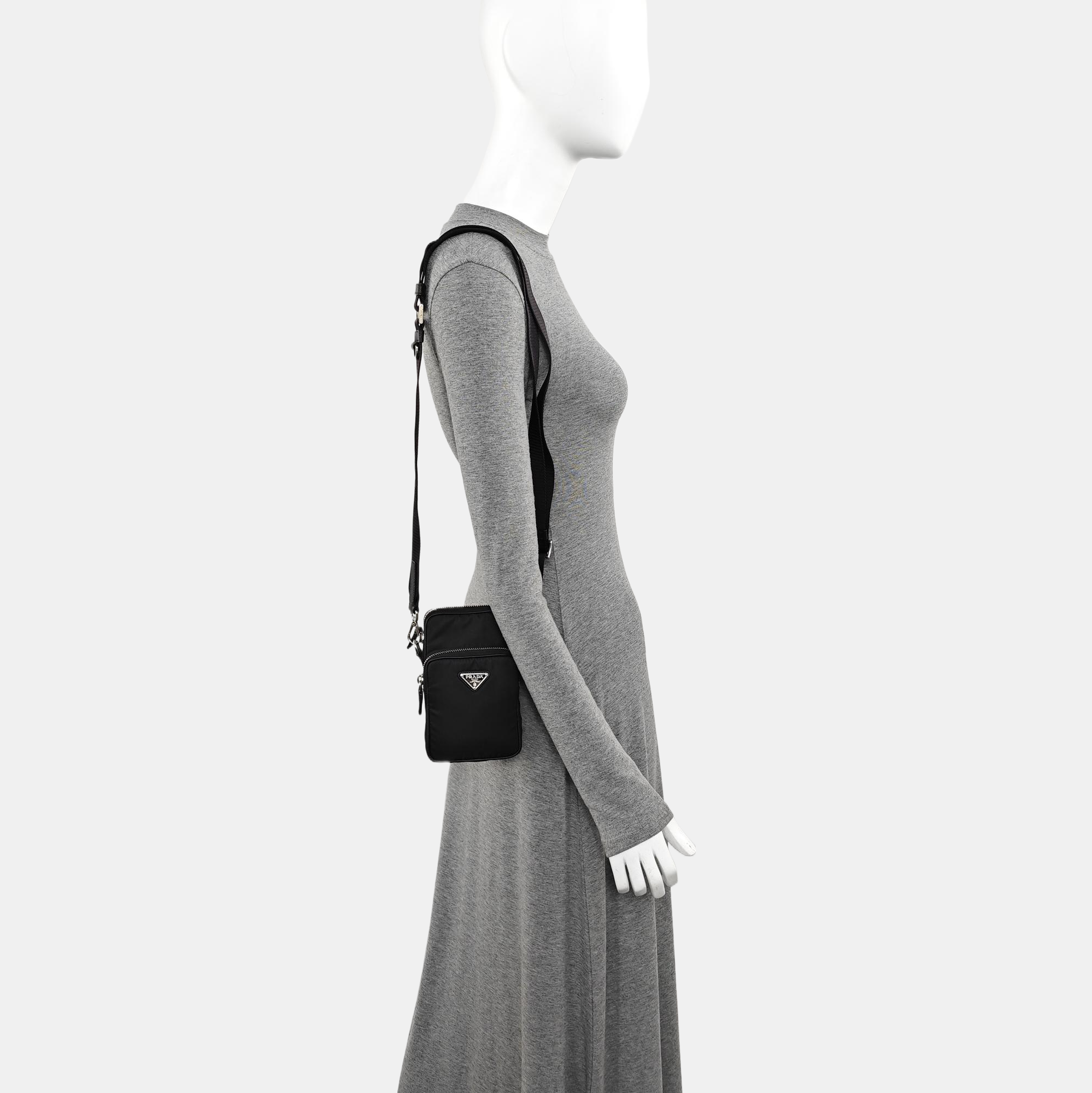 Nylon Shoulder Bag Black