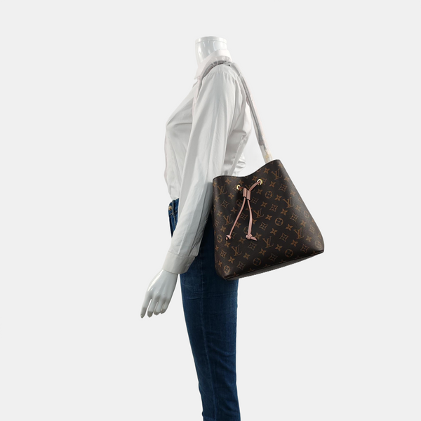 NÉONOÉ MM Monogram Coated Canvas Brown