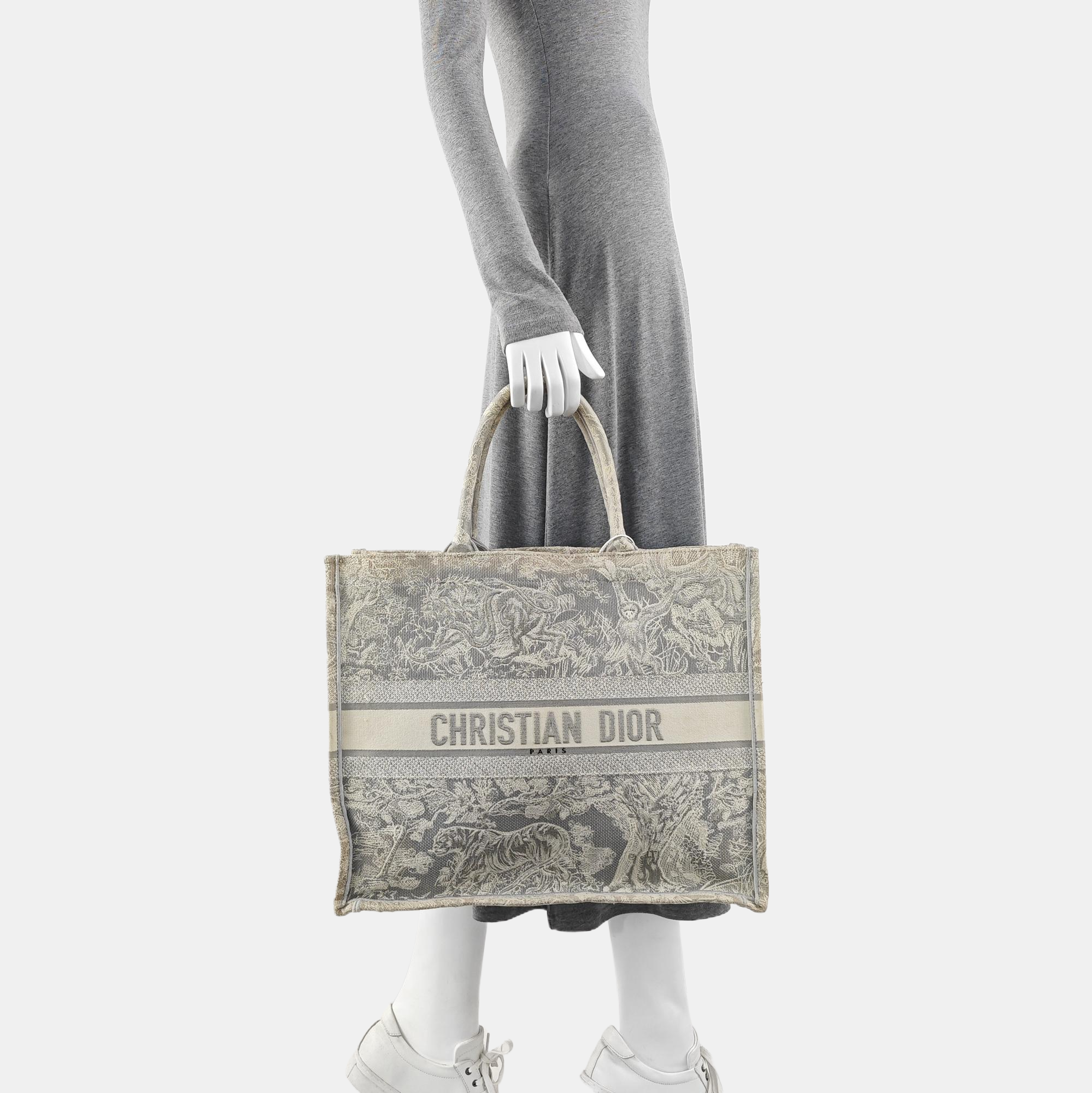 Book Tote Large Fabric Gray