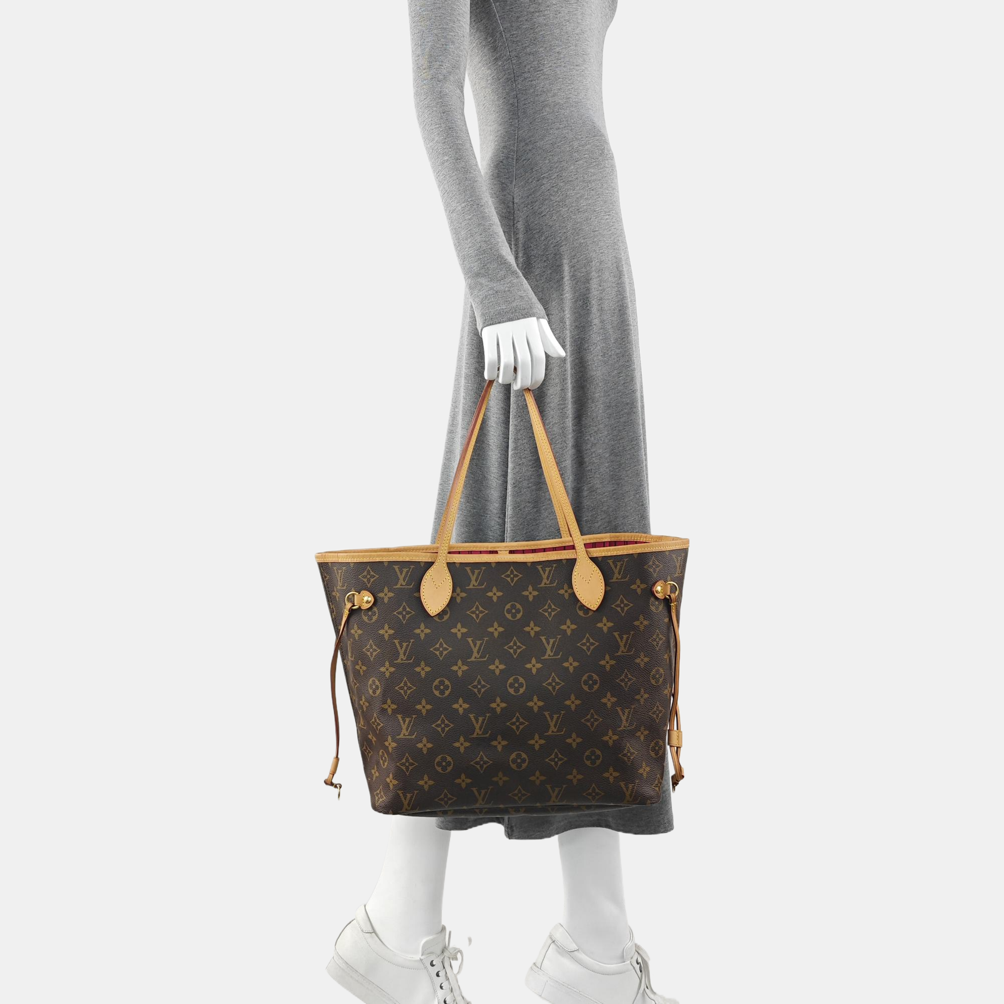 NEVERFULL MM Monogram Coated Canvas Brown
