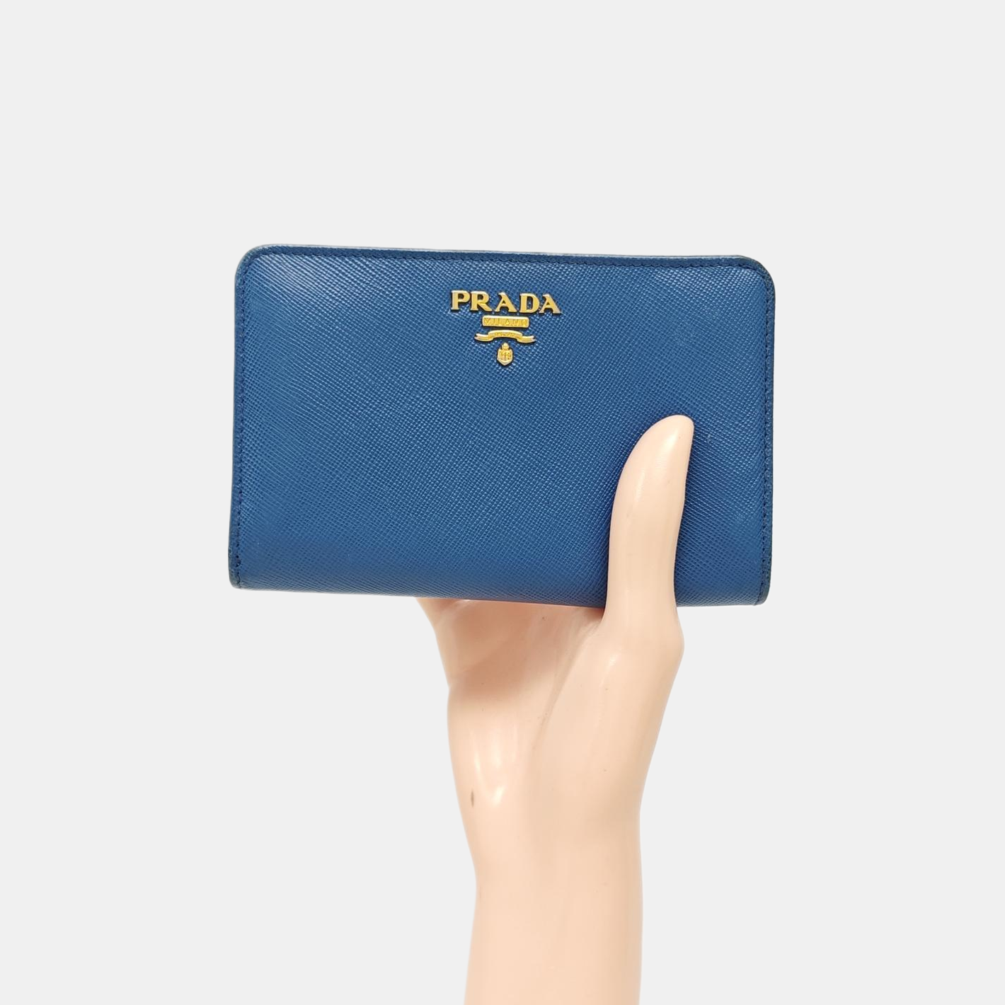 Saffiano Calfskin Card Holder Blue