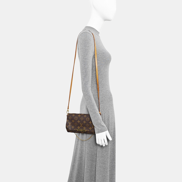FAVORITE PM Monogram Coated Canvas Brown