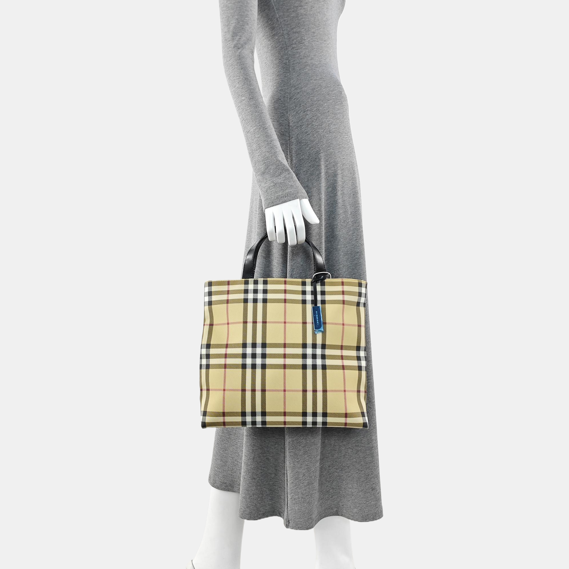 Coated Canvas Tote Bag Beige