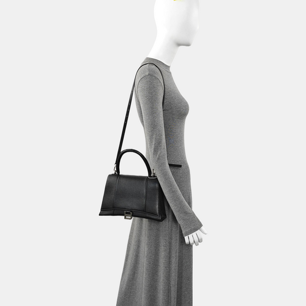 Hourglass Small Calfskin Black