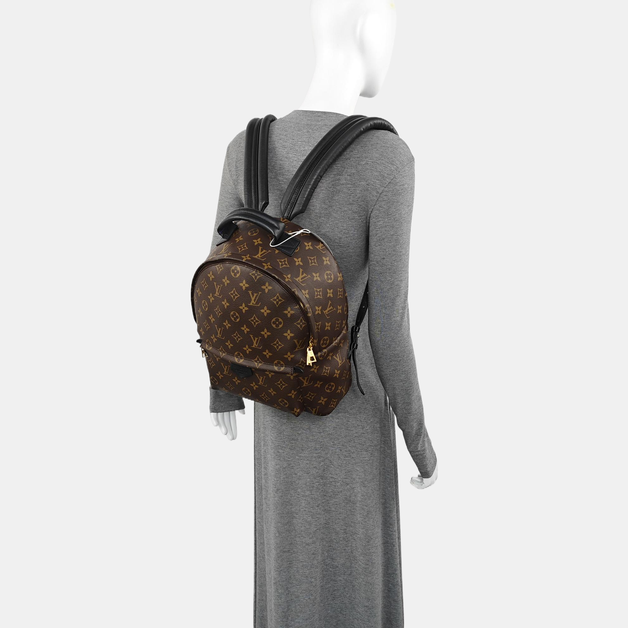 Monogram Coated Canvas Backpack Brown