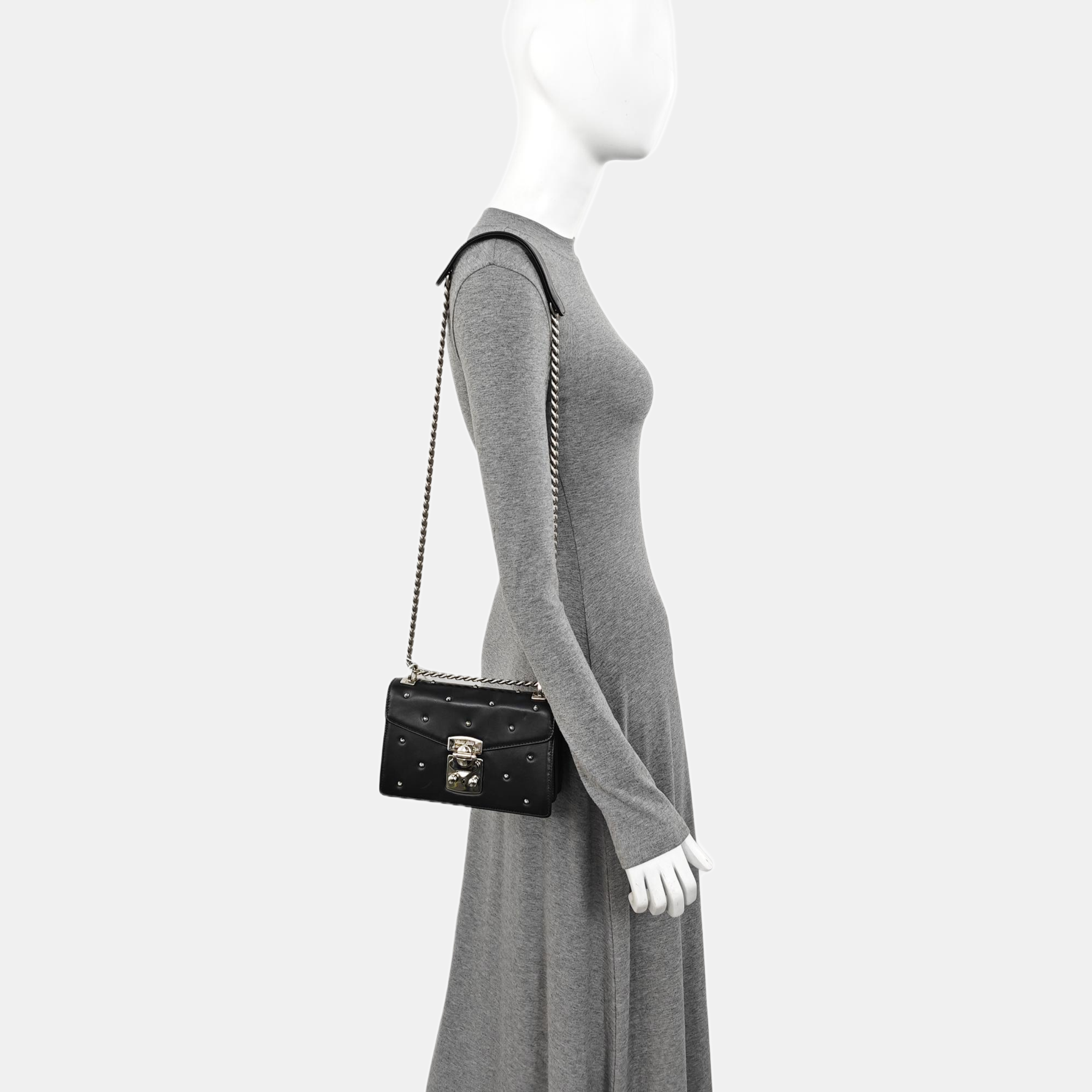 Lambskin Shoulder Bag Black