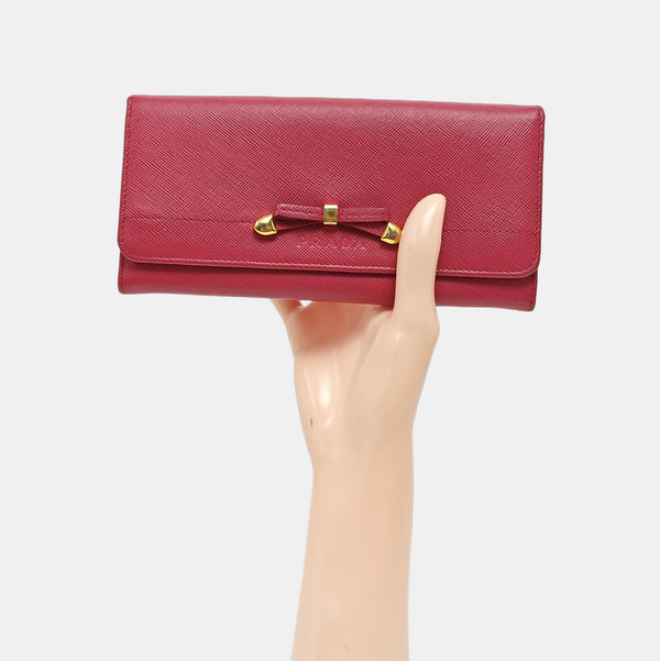 Saffiano Calfskin Wallet Red