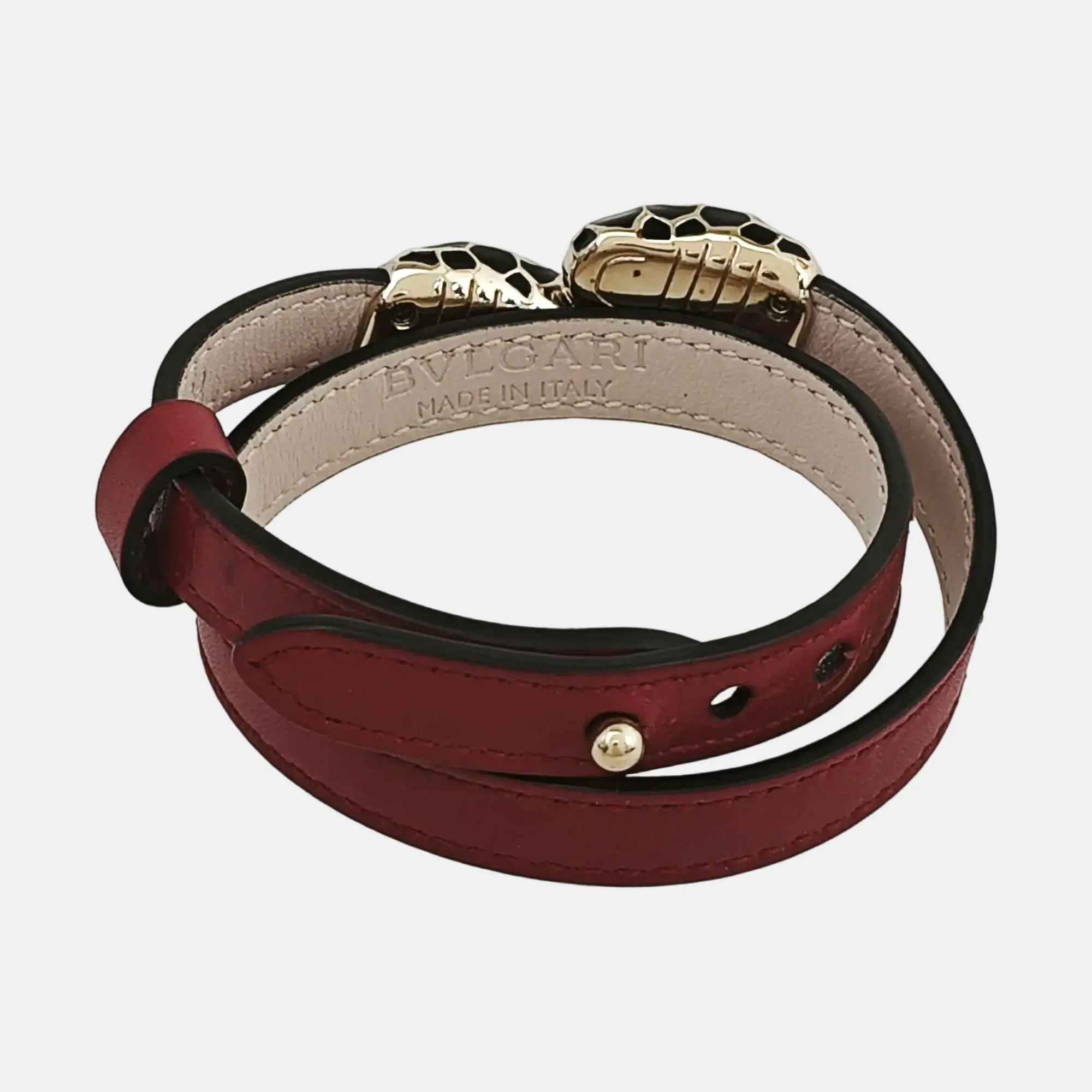 SERPENTI Brass Red Bangle