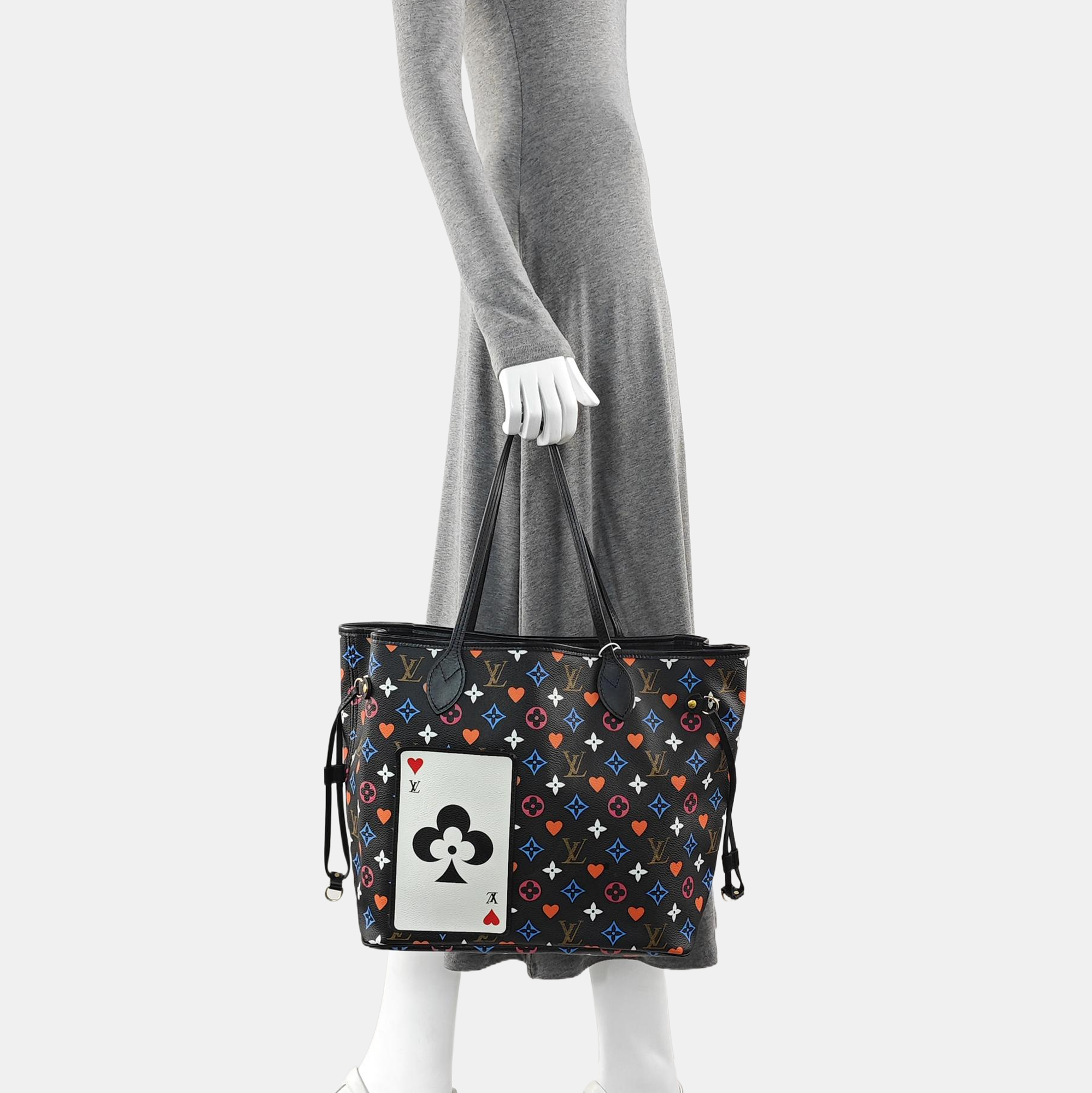 NEVERFULL MM Monogram Coated Canvas Black