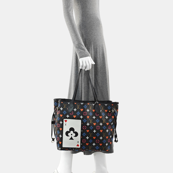 NEVERFULL MM Monogram Coated Canvas Black