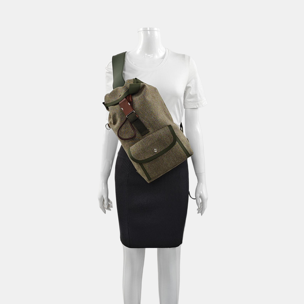 Fabric Crossbody Bag Green