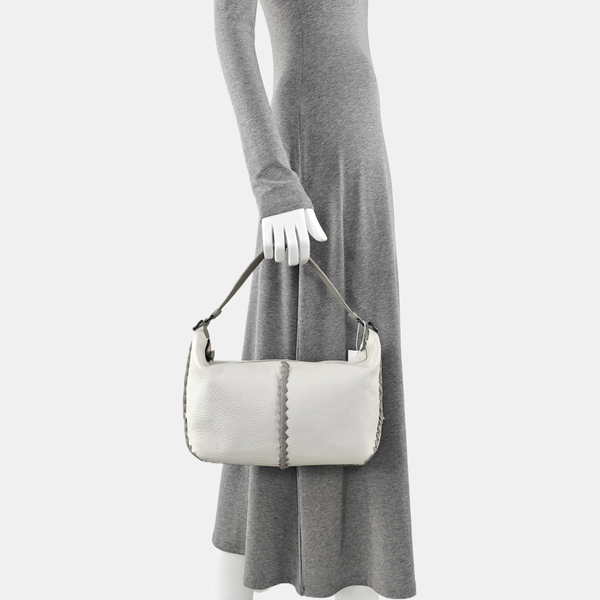 Calfskin Top Handle Bag White