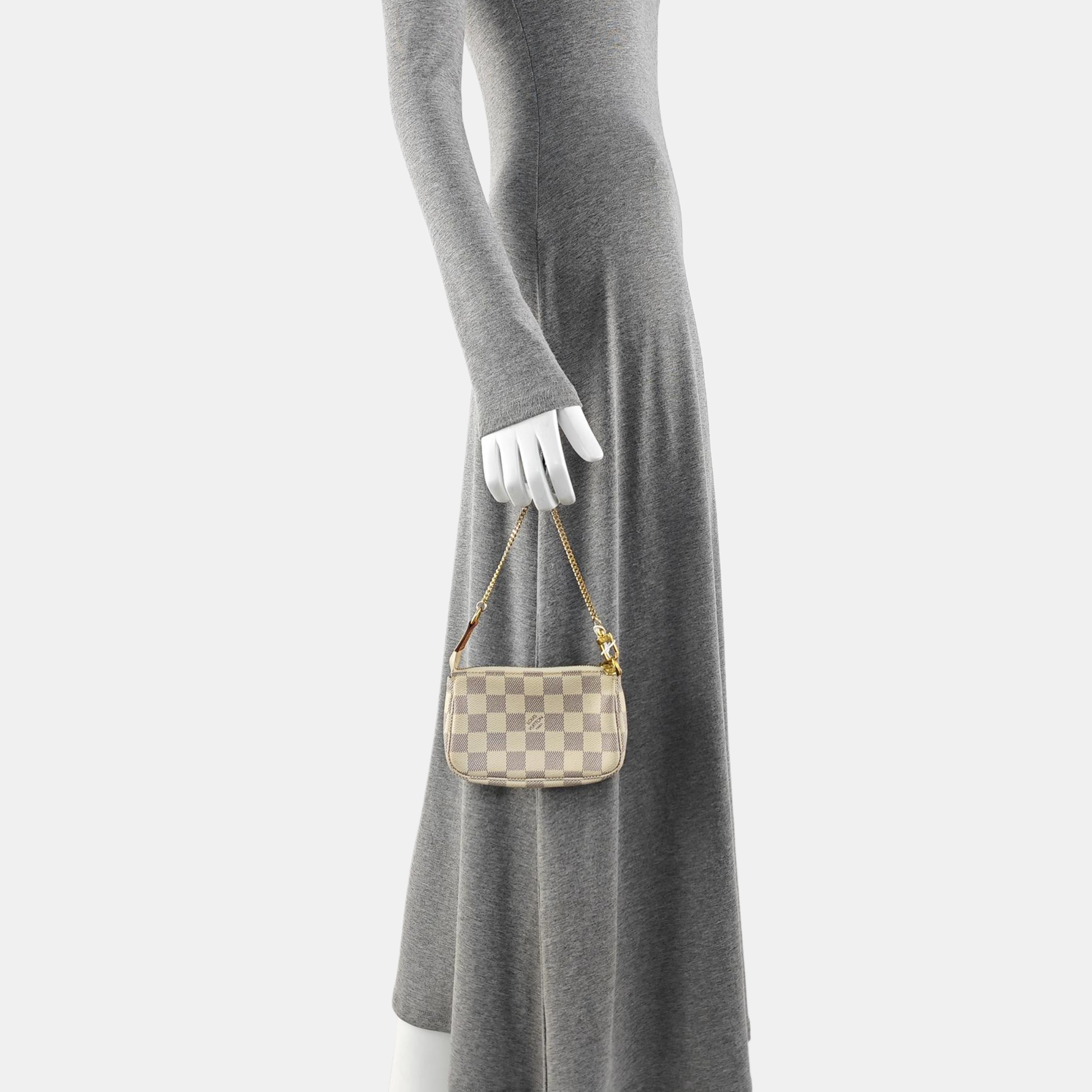 ACCESSOIRES Mini Damier Azur Coated Canvas White
