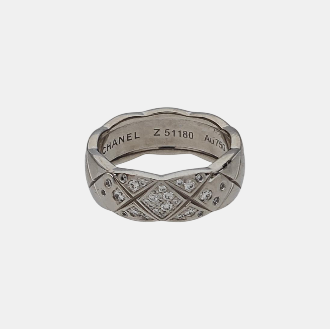 COCOCRUSH 18k White Gold Silver Ring EU 50