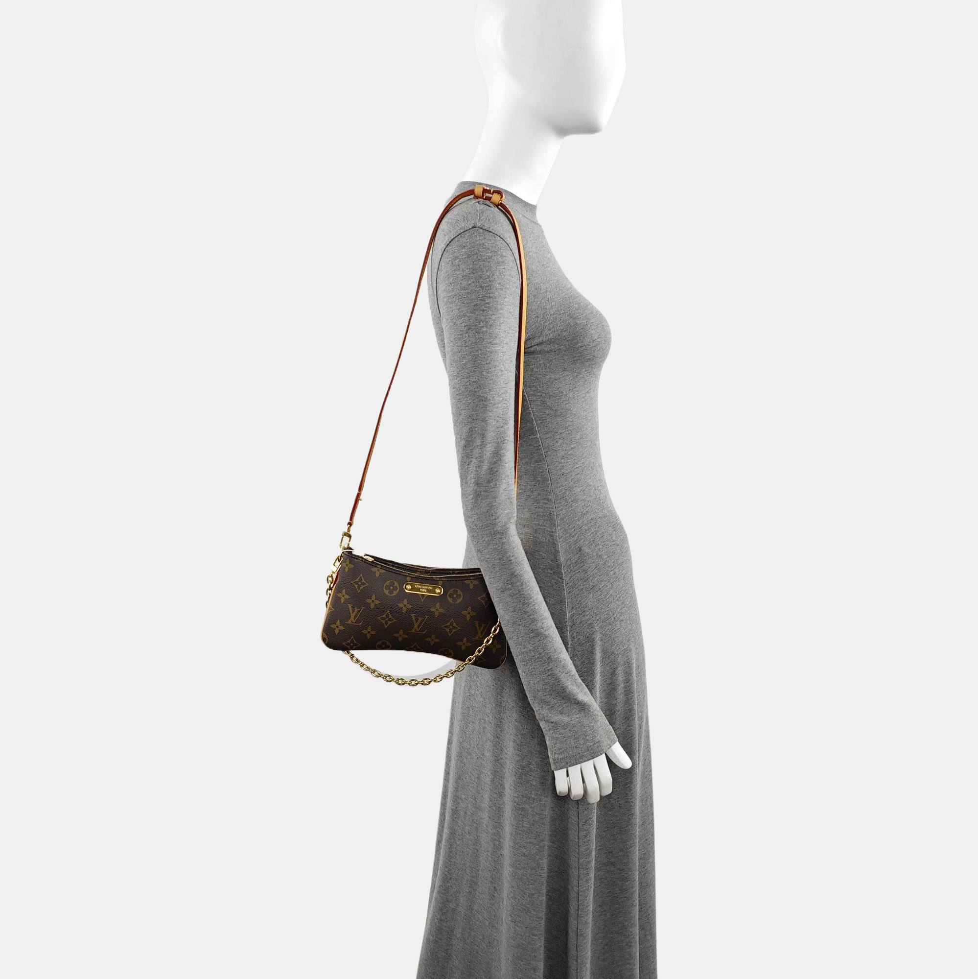 LIV POCHETTE Monogram Coated Canvas Brown