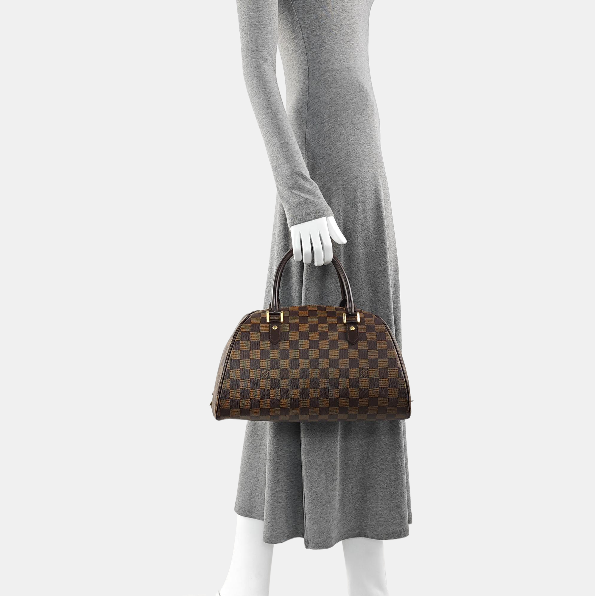 RIBERA MM Damier Ebene Coated Canvas Brown