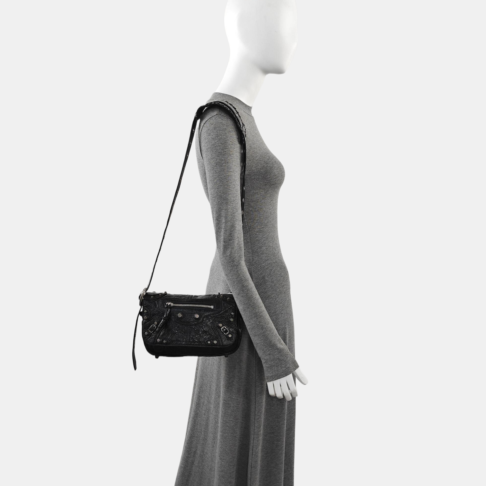 Calfskin Shoulder Bag Black