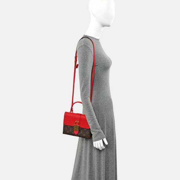 LOCKY BB Monogram Coated Canvas Red