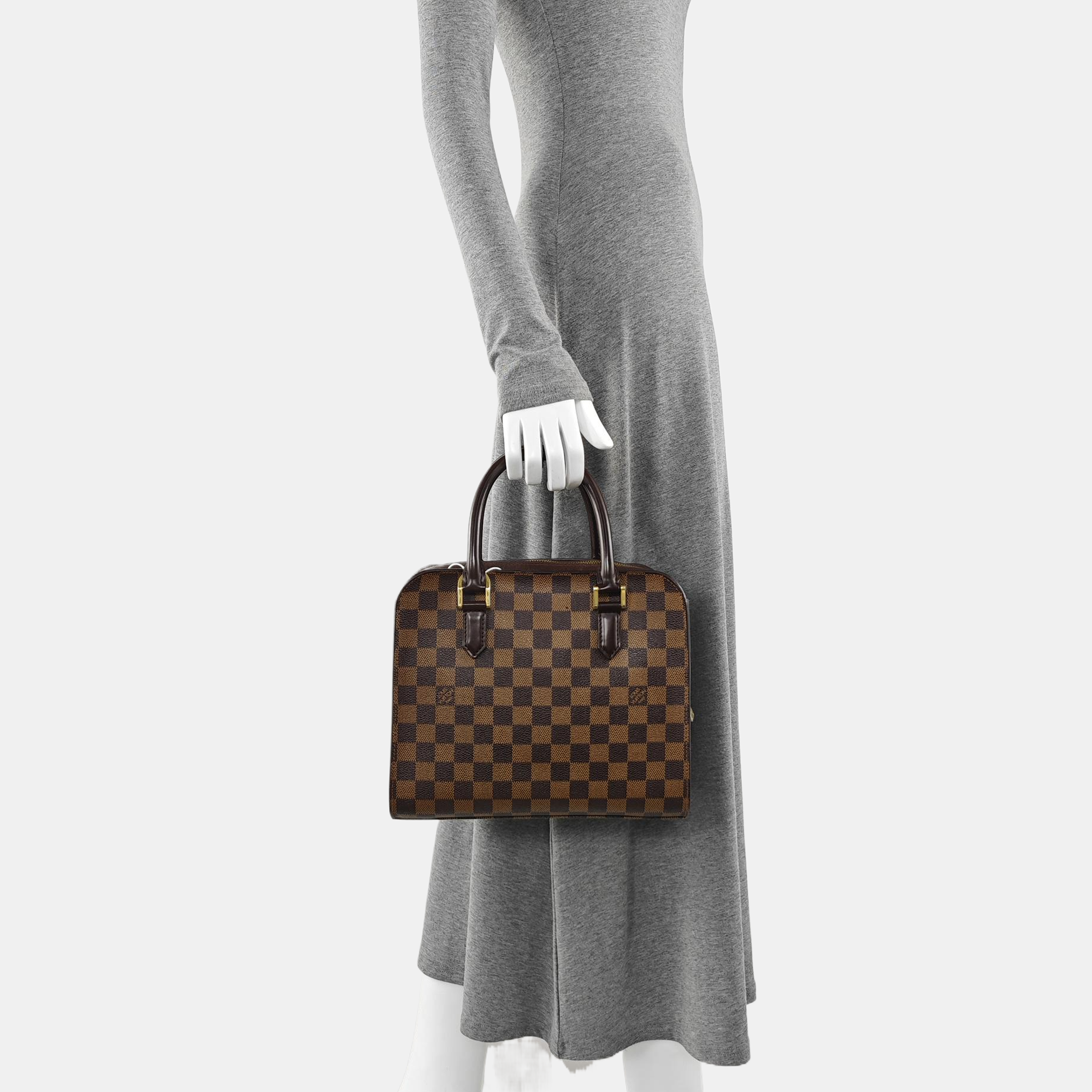 TRIANA Damier Ebene Coated Canvas Brown