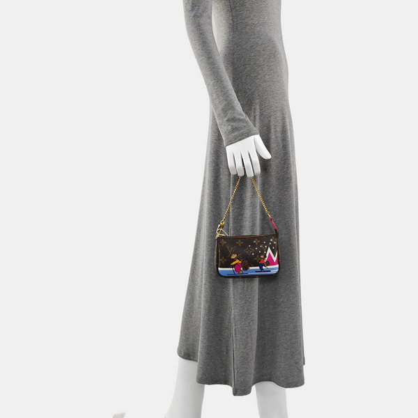 Authenticated pre-owned  ACCESSOIRES Mini Monogram Coated Canvas Brown - Top Handle Bag at Looply