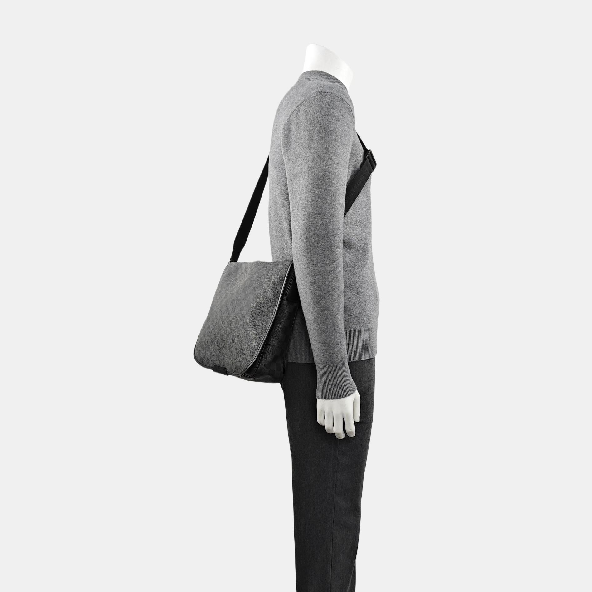 DANIEL Damier Graphite Coated Canvas Gray