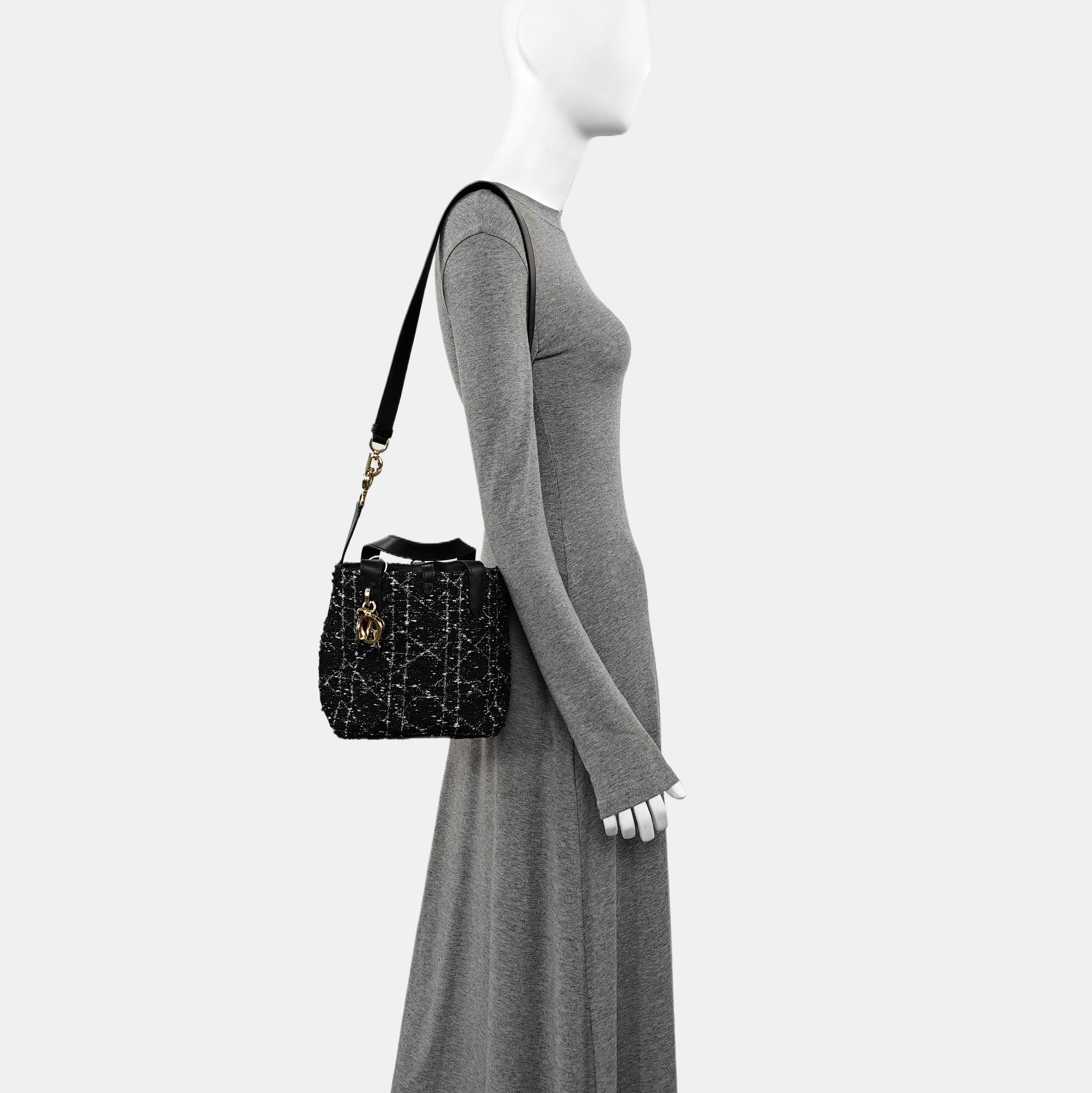 Toujours Small Cannage Wool Black