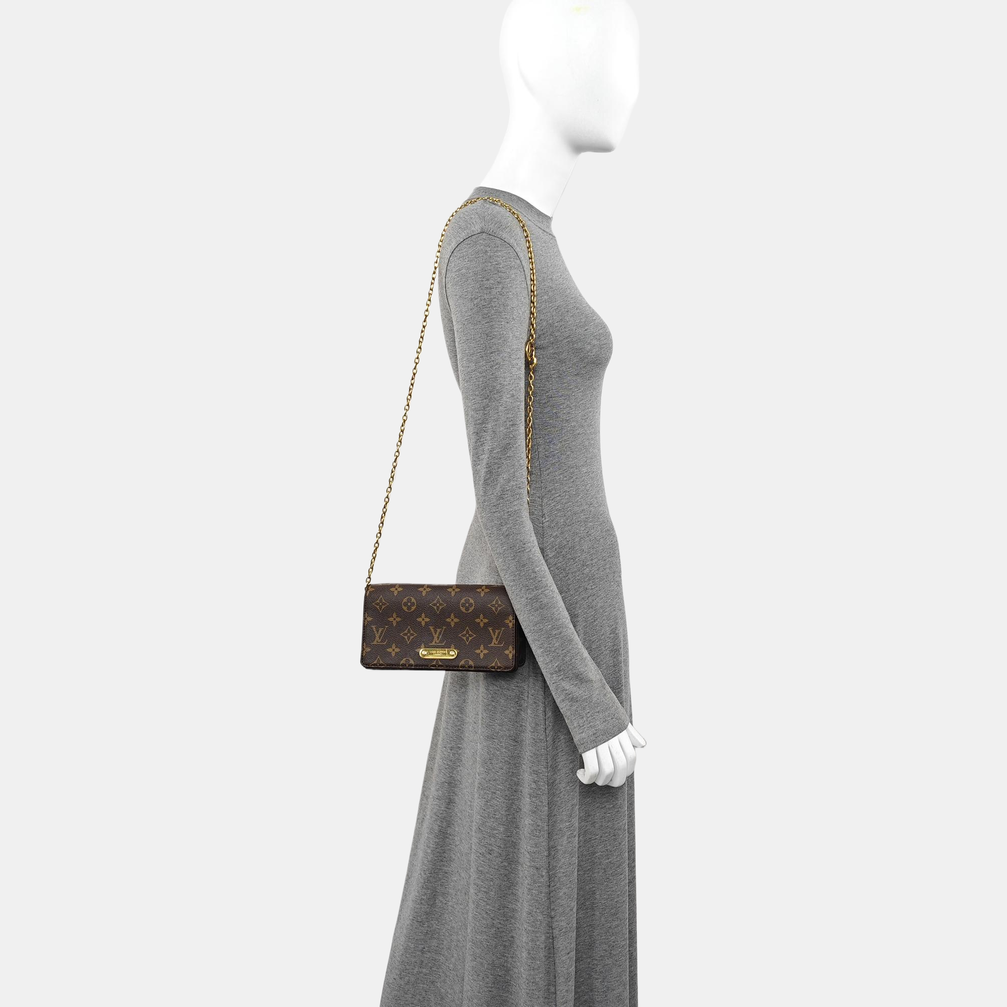 Lily Monogram Coated Canvas Brown