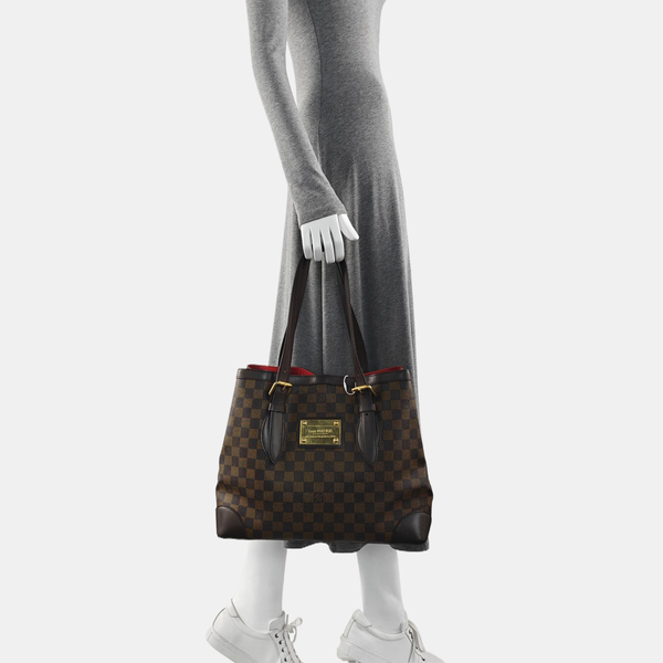 HAMPSTEAD MM Damier Ebene Coated Canvas Brown
