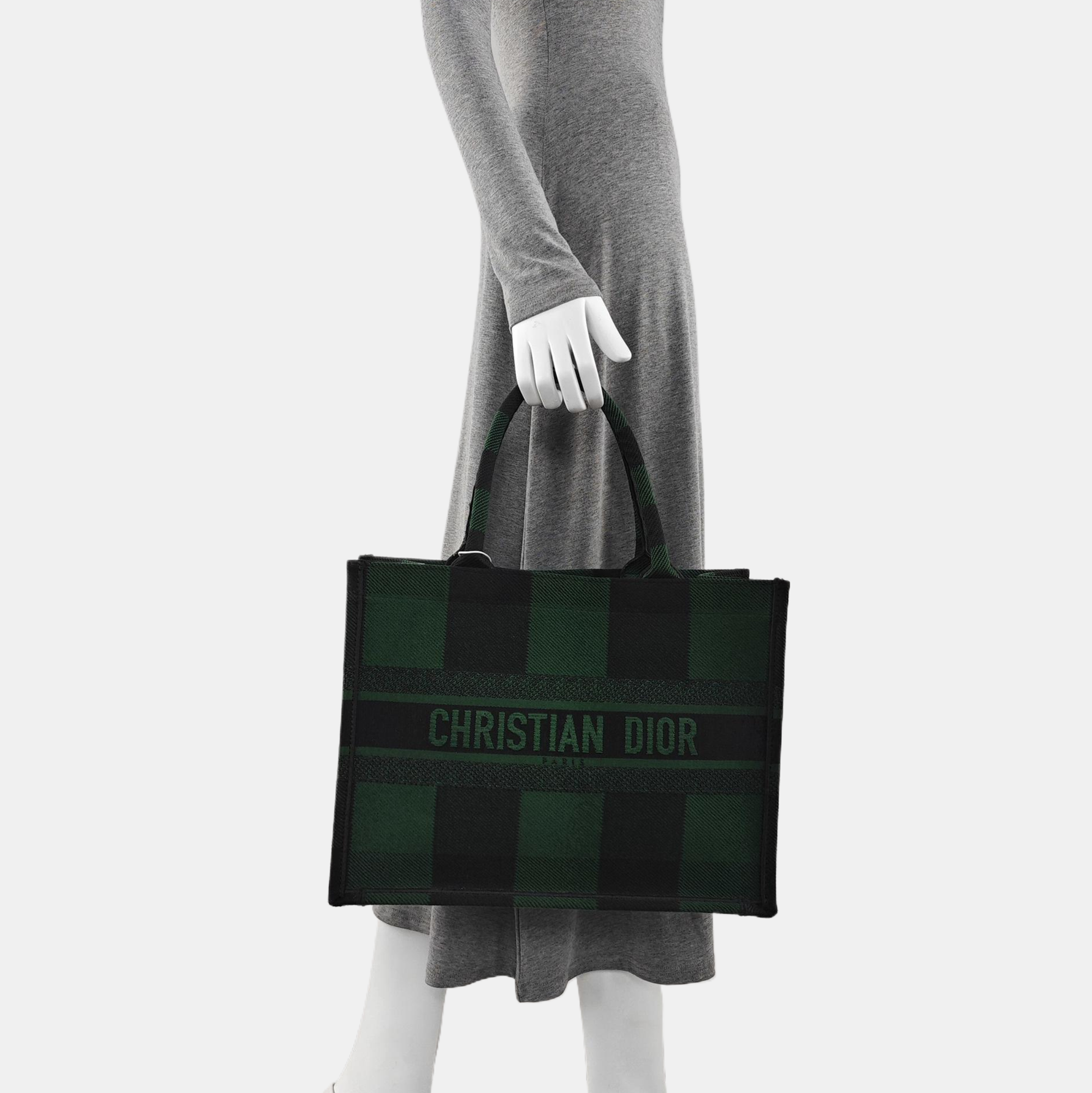 Authenticated pre-owned  Book Tote Medium Canvas Green - Tote Bag at Looply