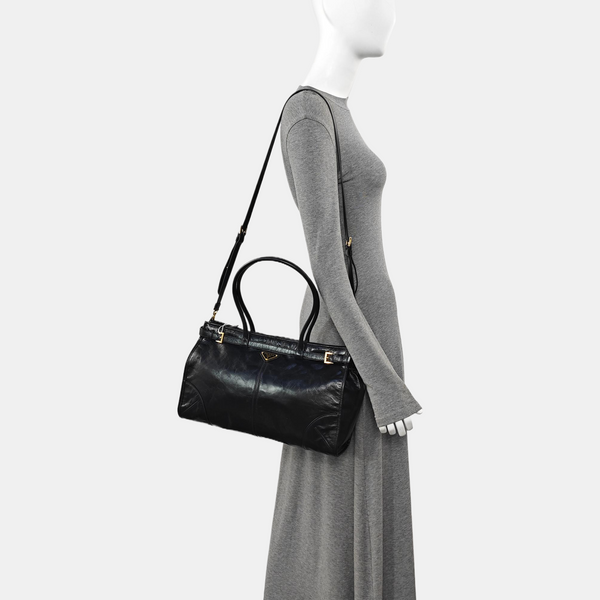 Bonnie Large Calfskin Black