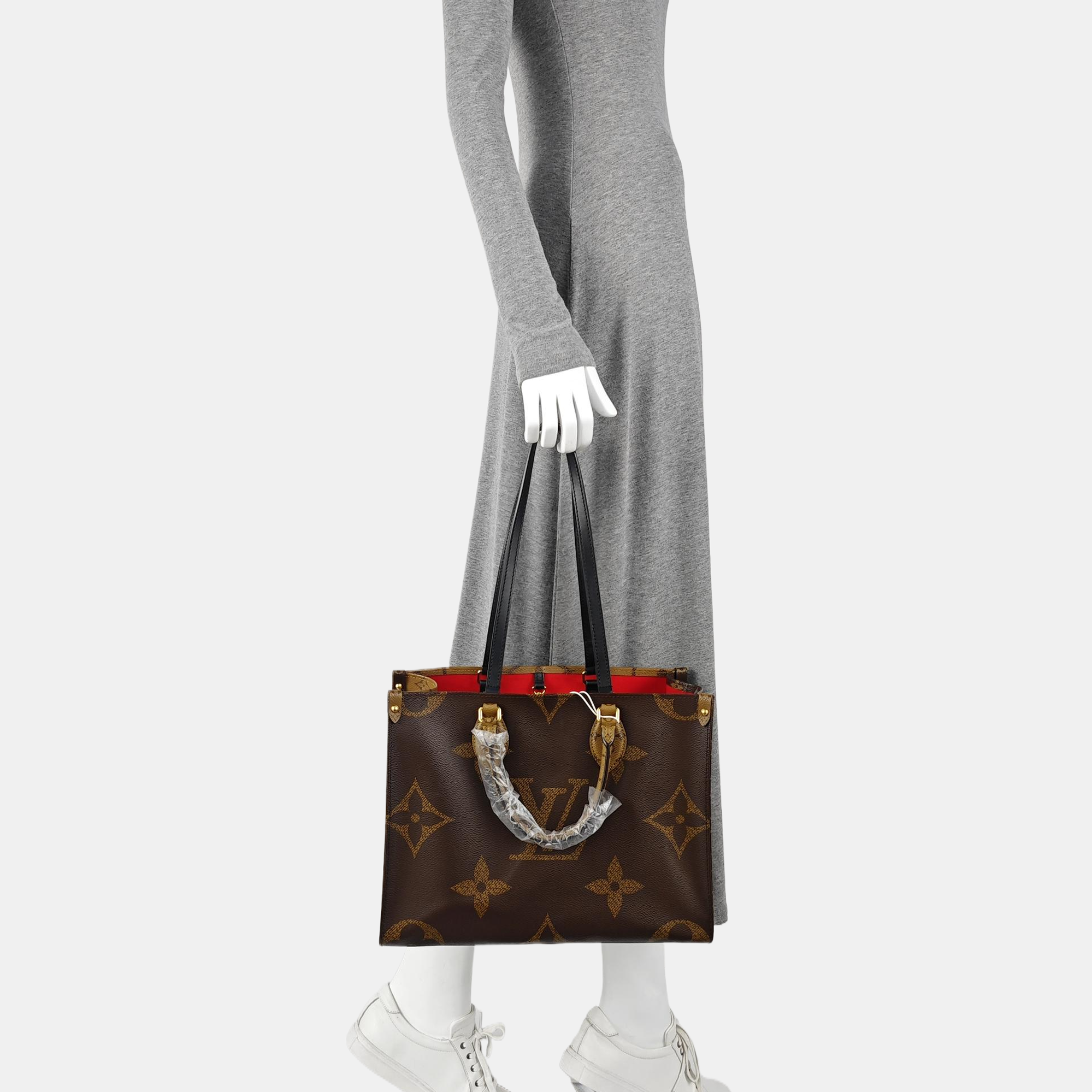 ONTHEGO MM Monogram Coated Canvas Brown