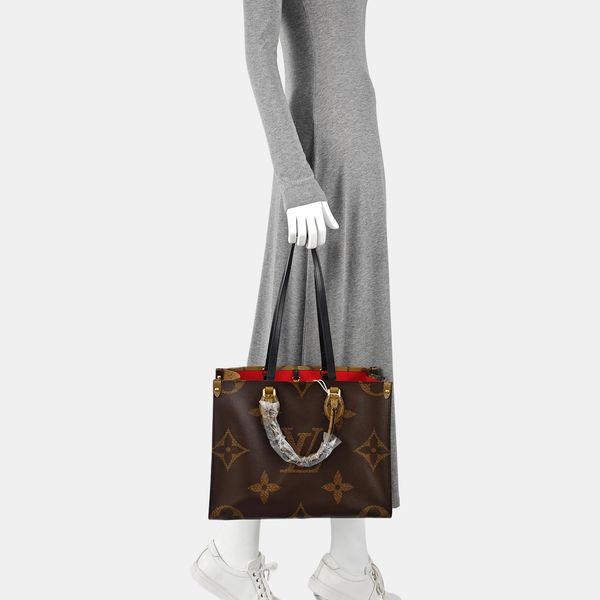 ONTHEGO MM Monogram Coated Canvas Brown