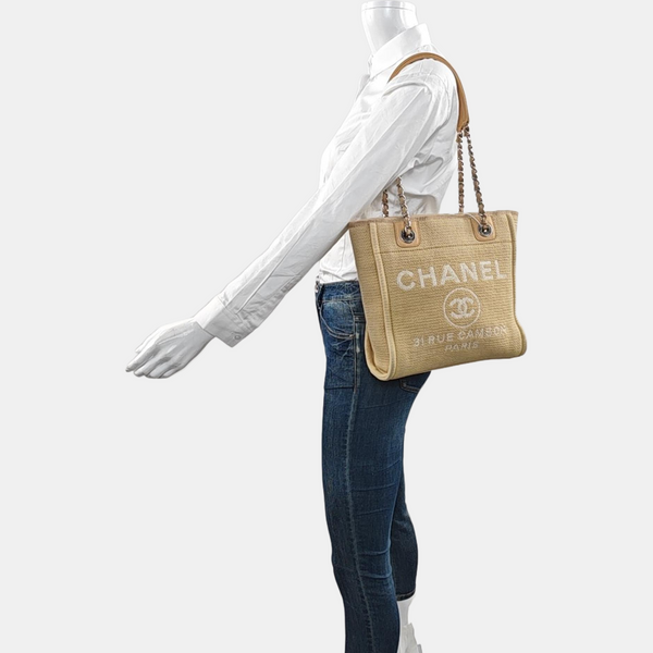 Authenticated pre-owned  DEAUVILLE Canvas Beige - Tote Bag at Looply
