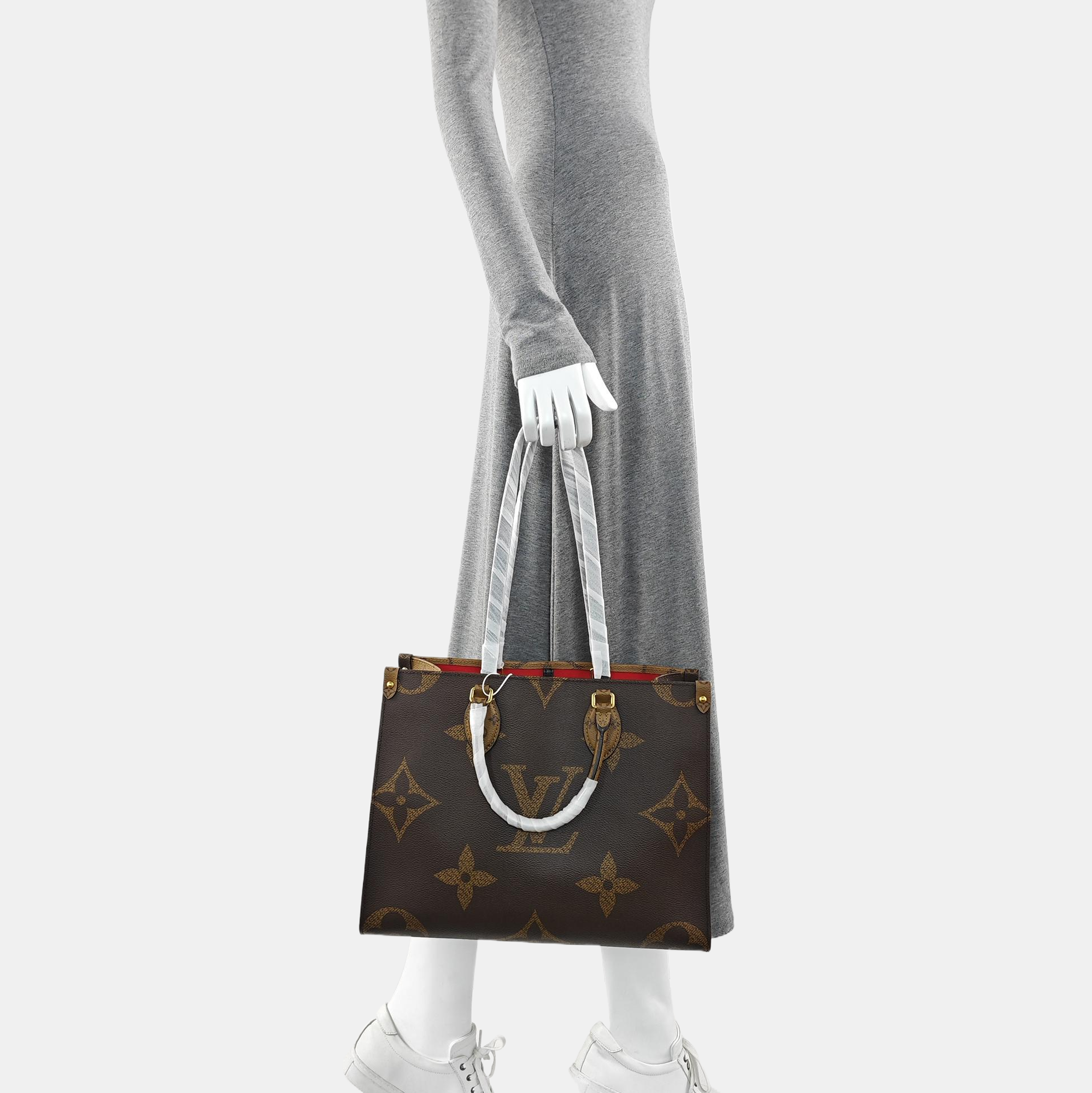 ONTHEGO MM Monogram Coated Canvas Brown