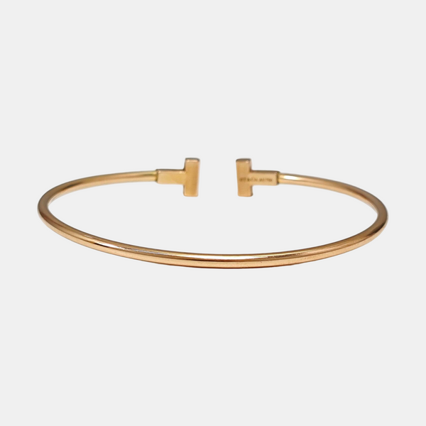 Tiffany T 18k Rose Gold Bangle