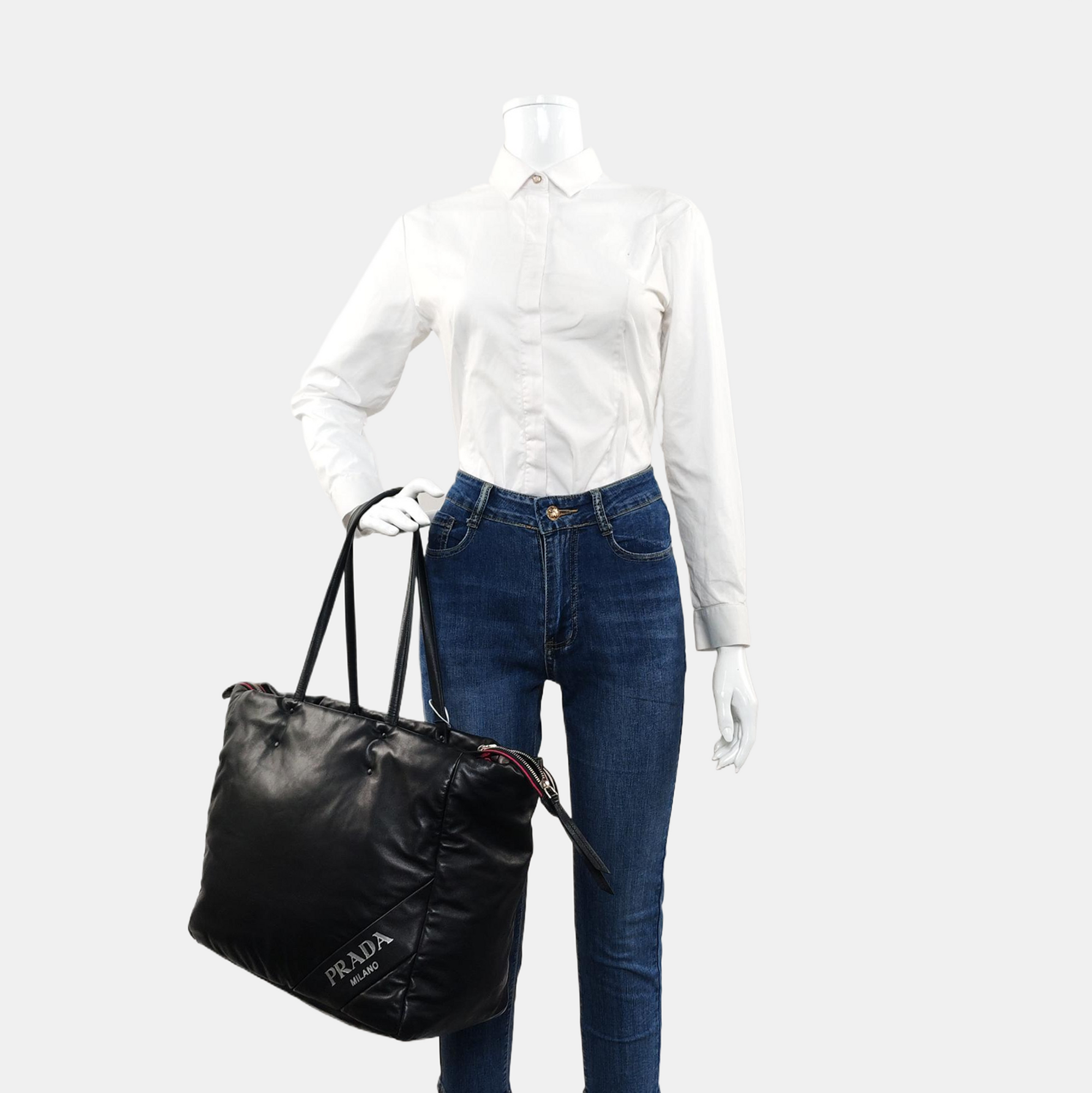 Lambskin Tote Bag Black